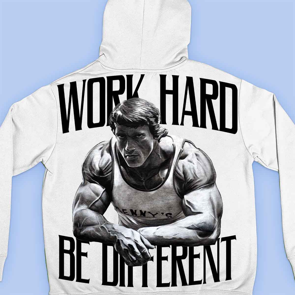 Work Hard - Premium Hoodie Unisex Backprint