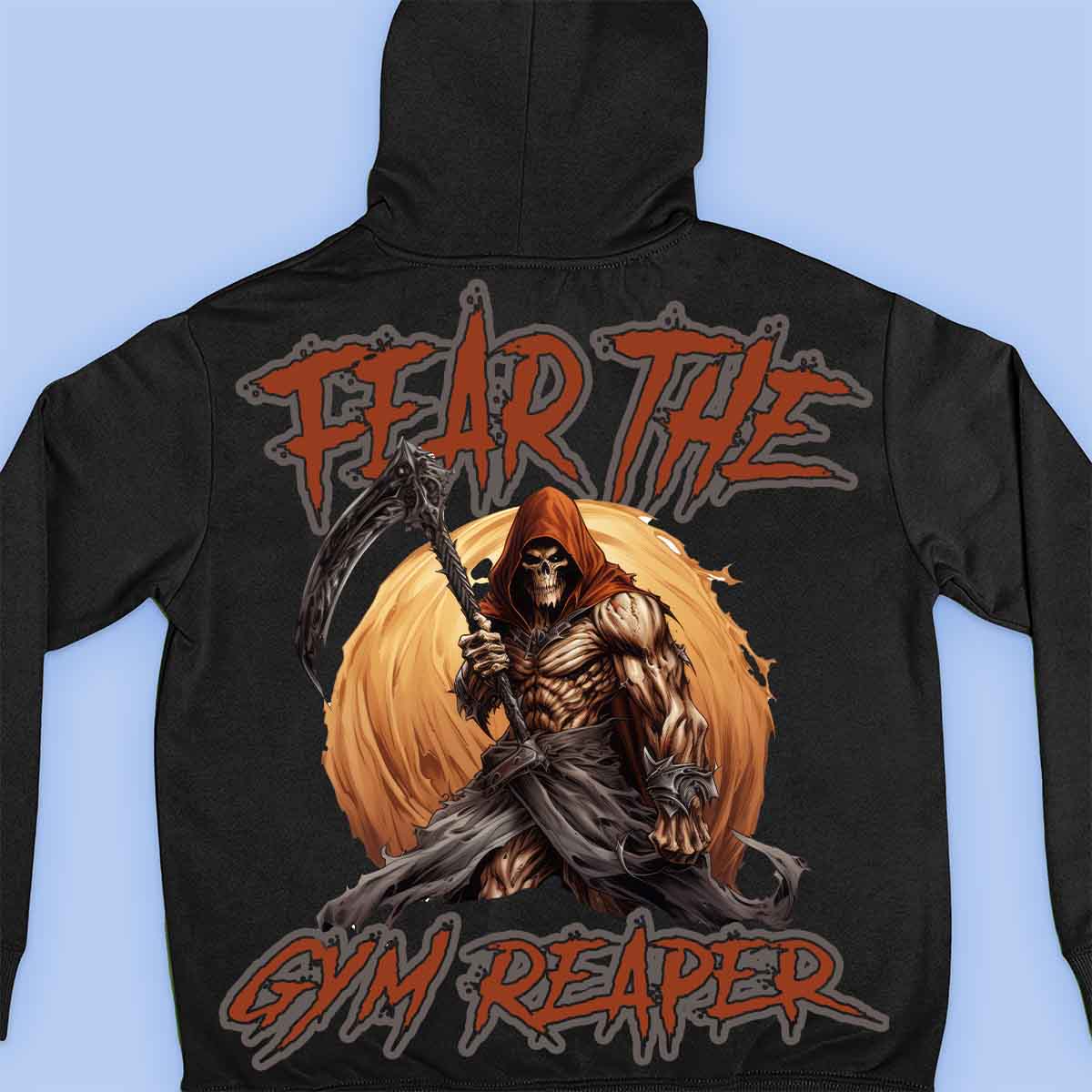 Gym Reaper - Sweat à capuche premium unisexe Backprint