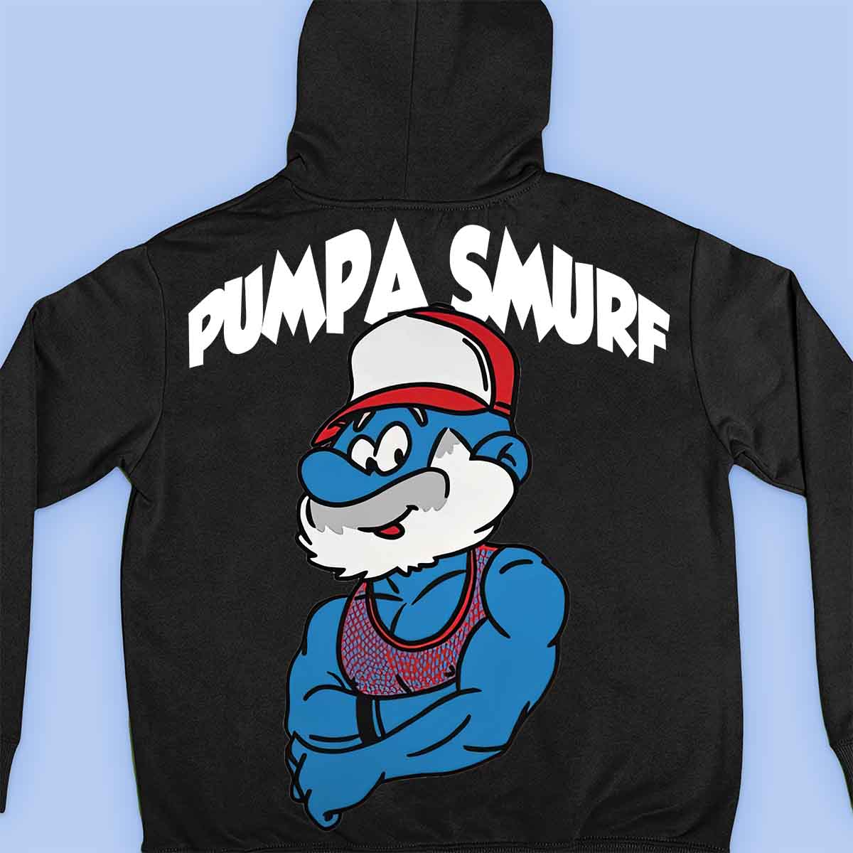 Pumpa Schtroumpf - Sweat à capuche Premium Unisex Backprint