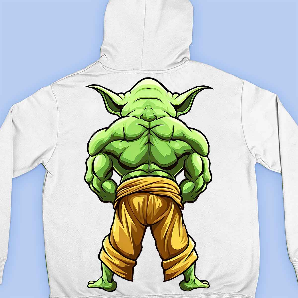 Yoda Back - Sweat à capuche premium Unisex Backprint