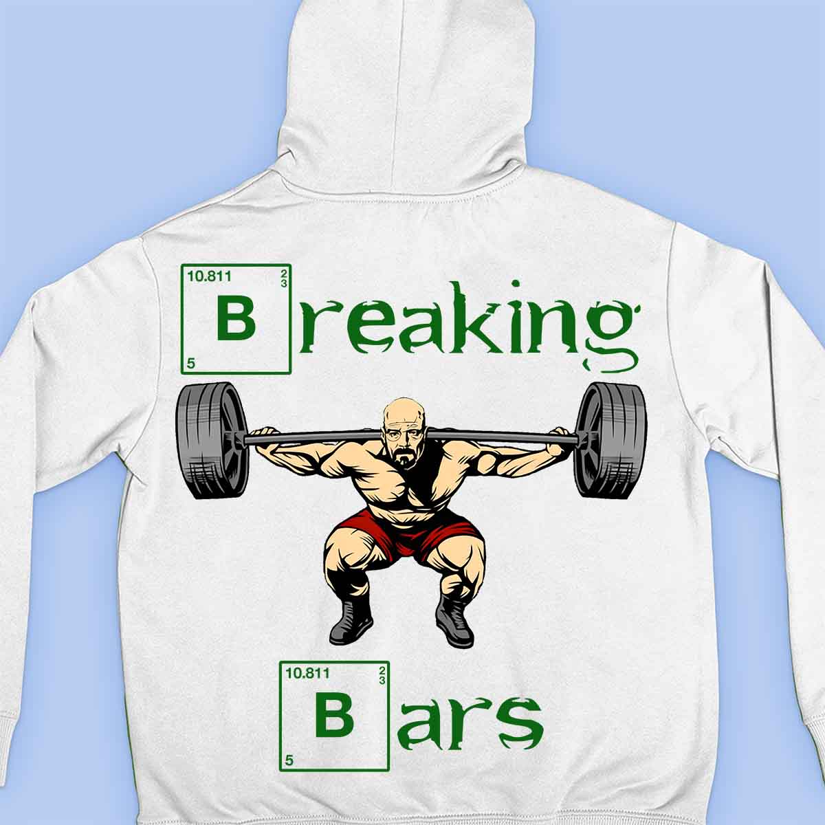 Breaking Bars - Sweat à capuche premium Unisex Backprint