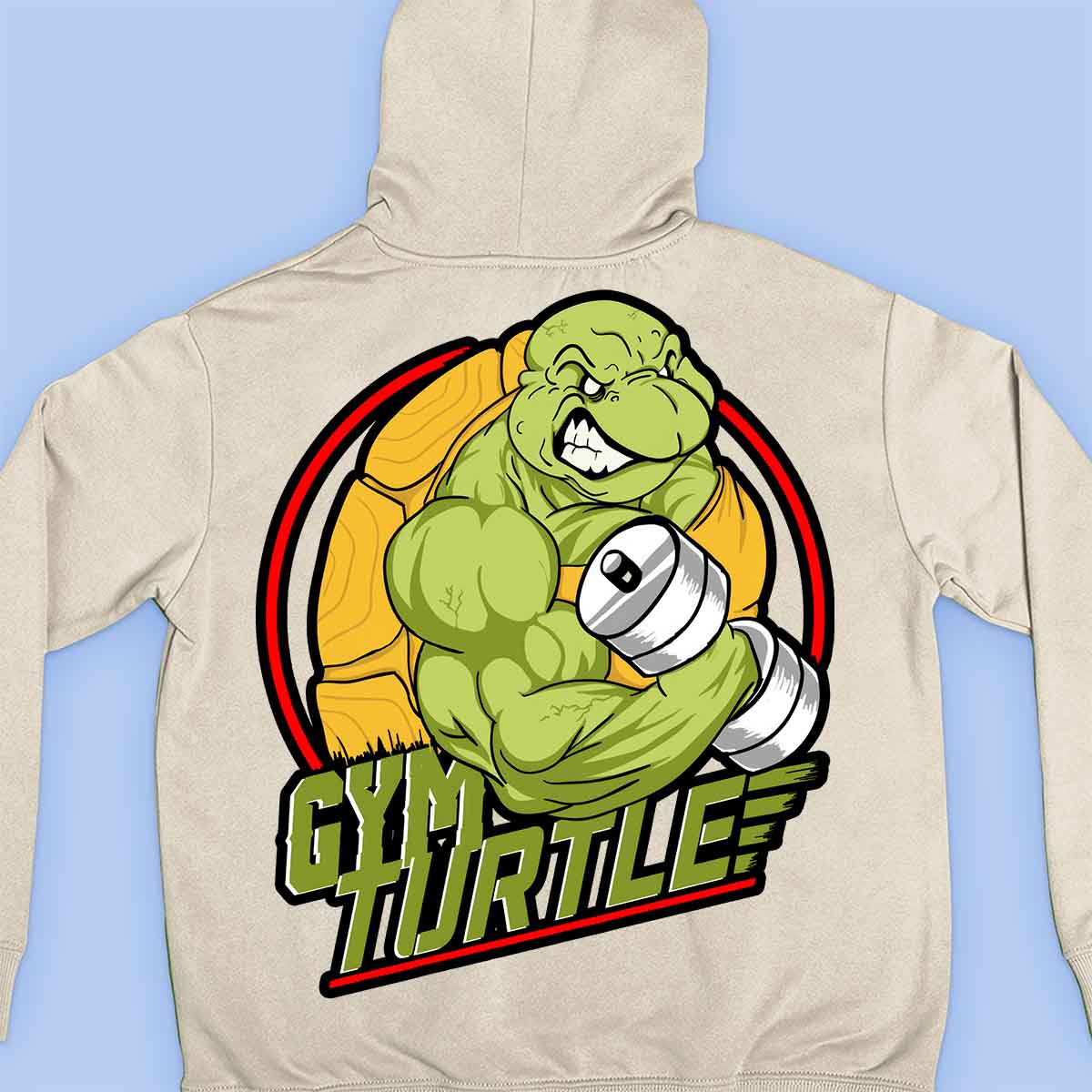 Gym Turtle - Premium Hoodie Unisex Backprint