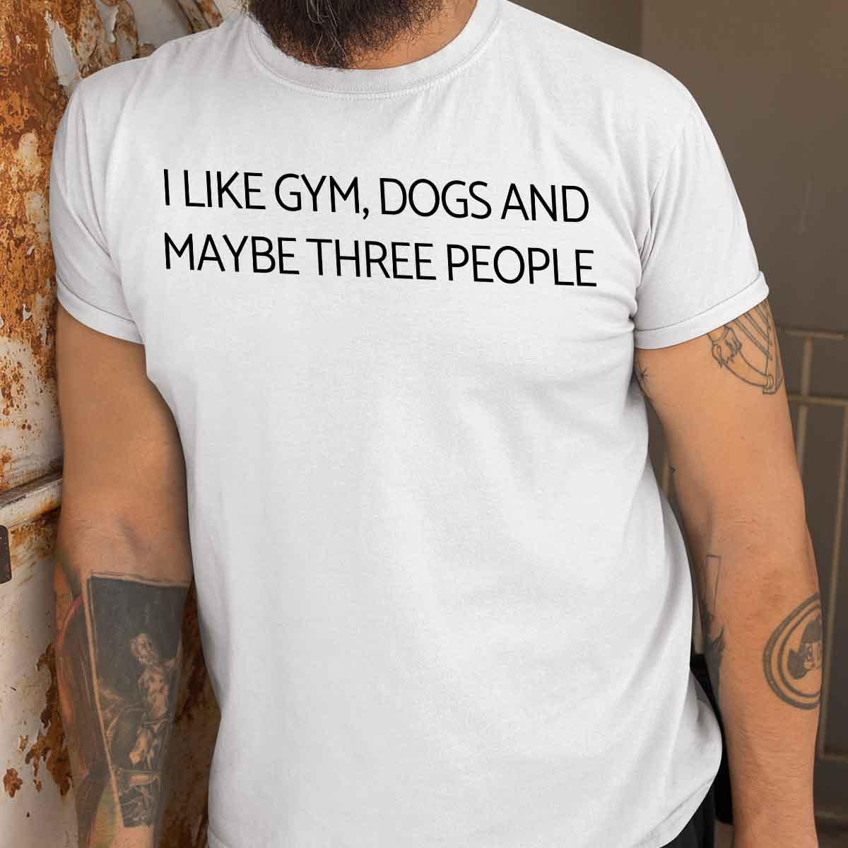 Gym et chiens - Chemise premium unisexe