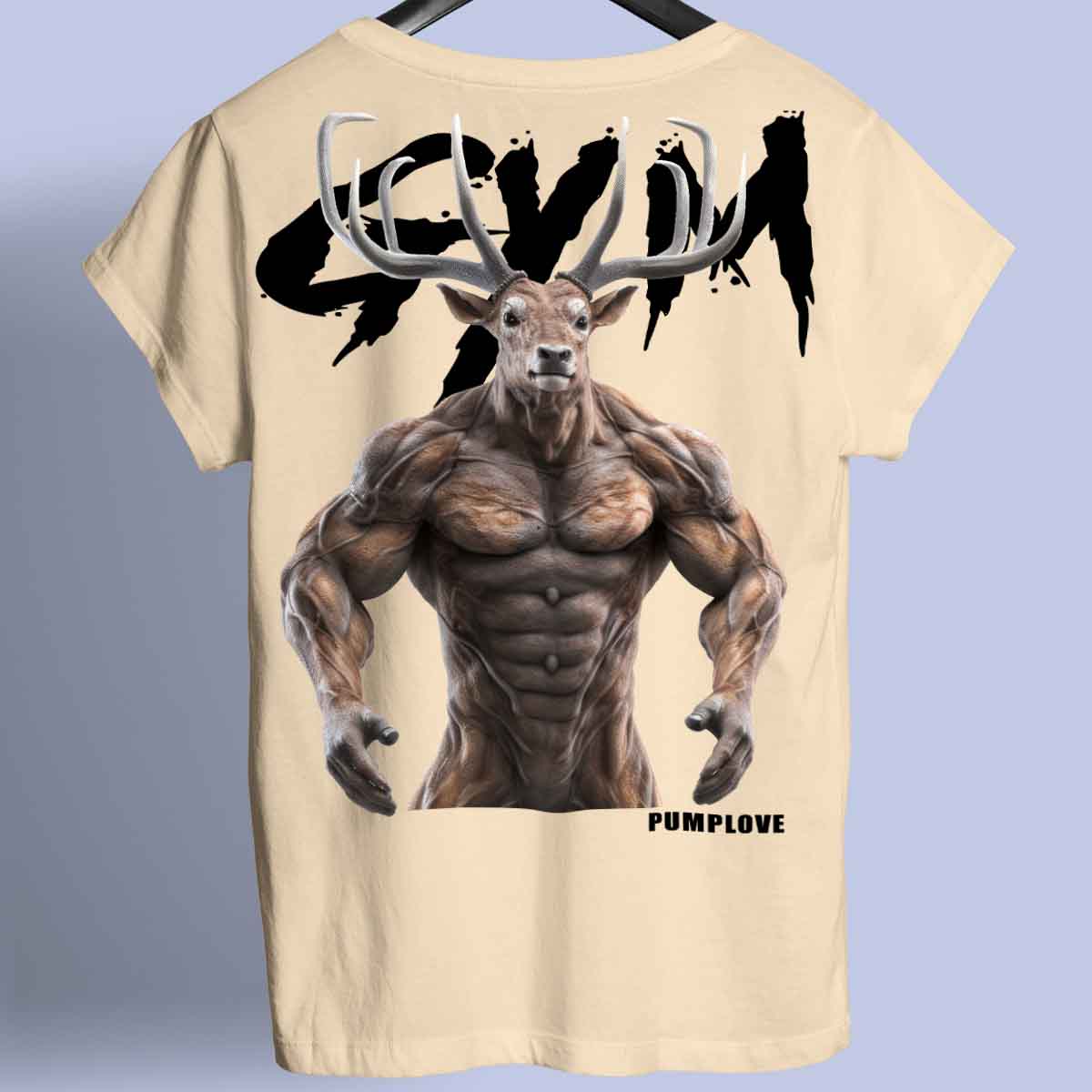 Gym Deer - T-Shirt Premium Unisexe Backprint