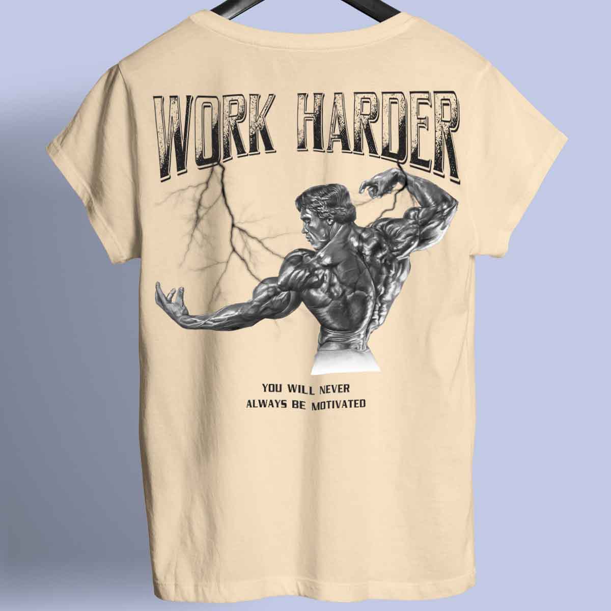 Work Harder - Premium Shirt Unisex Backprint