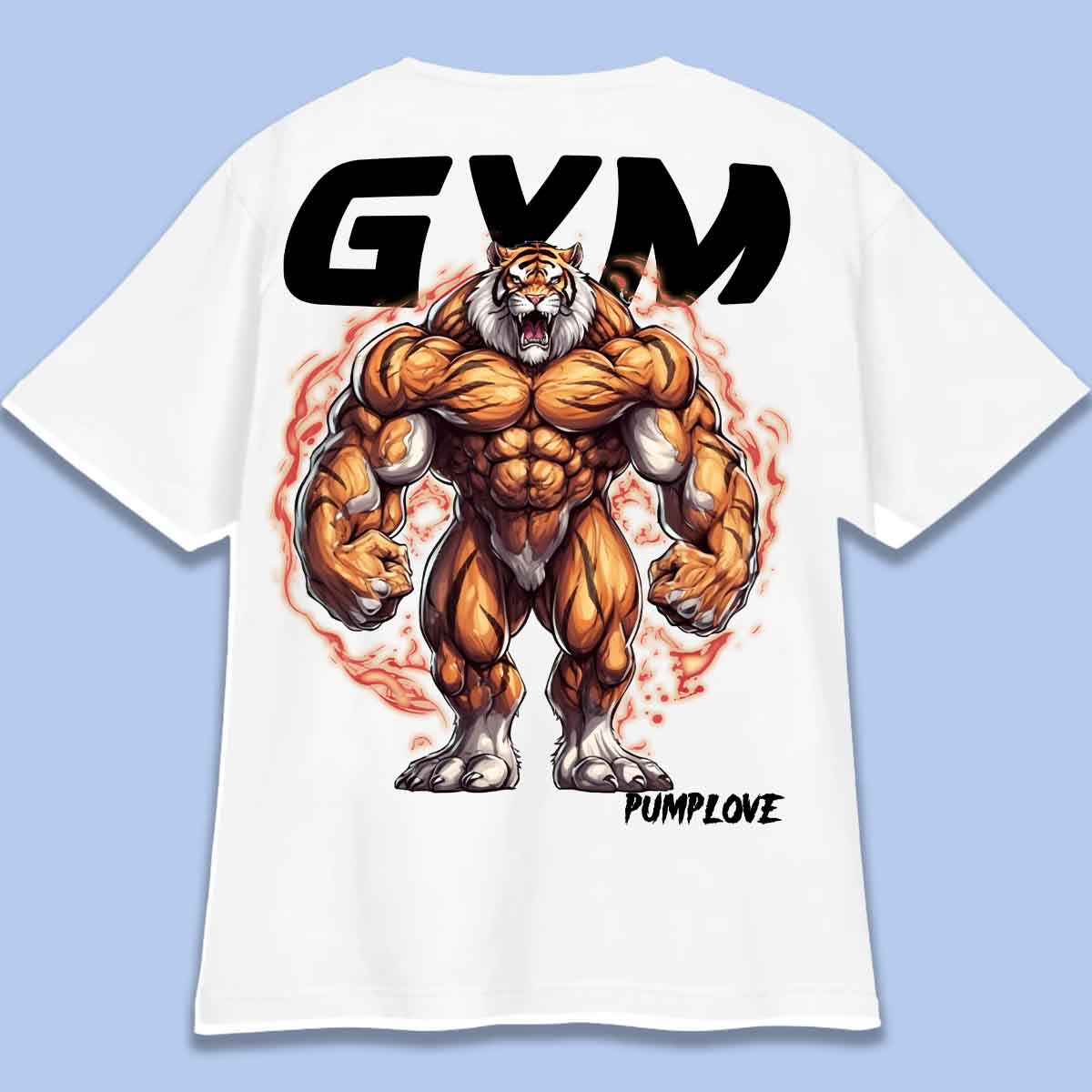 Gym Tiger - T-Shirt Oversize Unisex Backprint