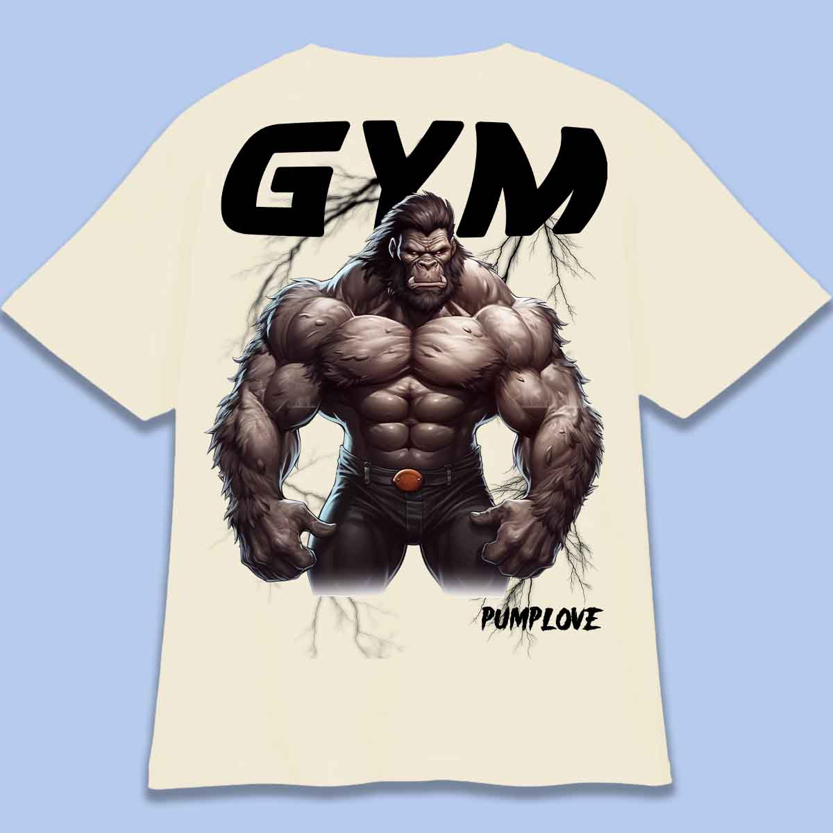 Gym Gorilla - T-Shirt Oversize Unisexe Backprint