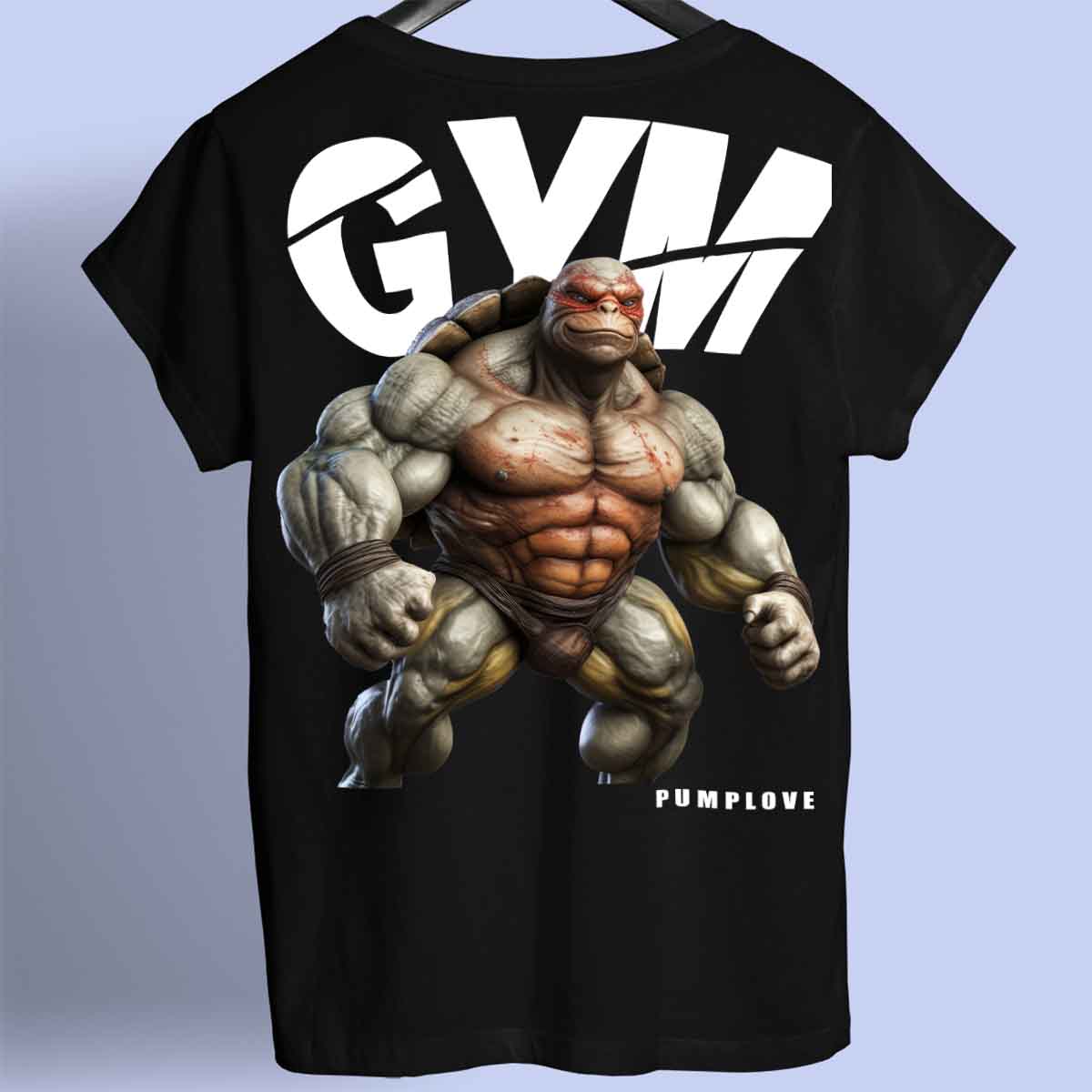 Gym Turtle - Premium T-Shirt Unisex Backprint